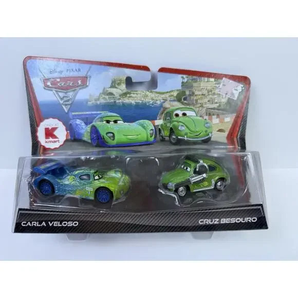 NIB Disney Pixar Cars 2 Carla Velosa & Cruz Besouro Diecast 1:55 Car Set - Picture 1 of 8